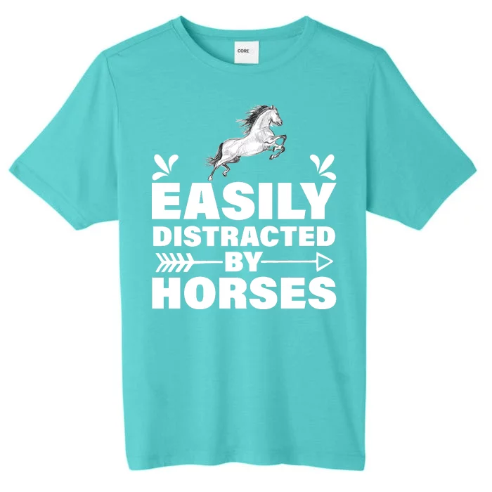 Easily Distracted By Horses ChromaSoft Performance T-Shirt