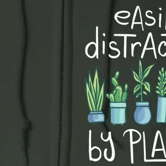 Easily Distracted By Plants Full Zip Hoodie