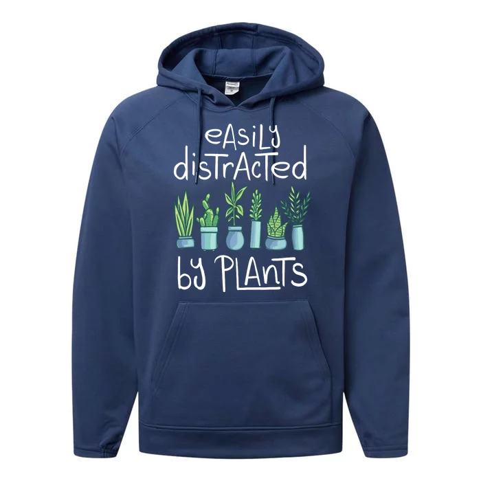 Easily Distracted By Plants Performance Fleece Hoodie