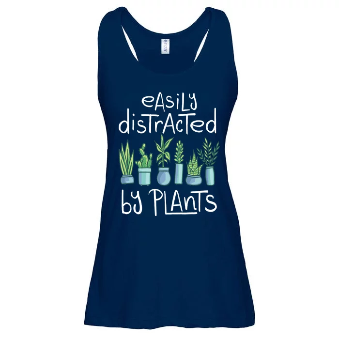 Easily Distracted By Plants Ladies Essential Flowy Tank