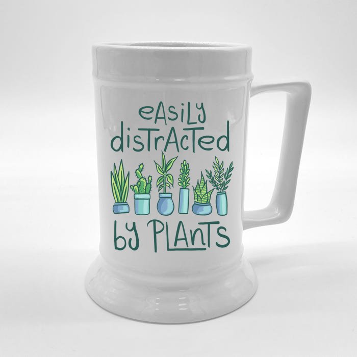 Easily Distracted By Plants Front & Back Beer Stein