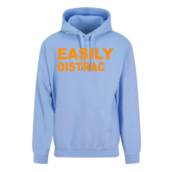 Easily Distrac(ted) Distracted Funny Unisex Surf Hoodie