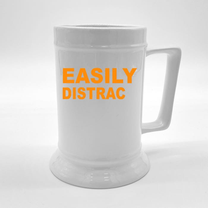 Easily Distrac(ted) Distracted Funny Front & Back Beer Stein