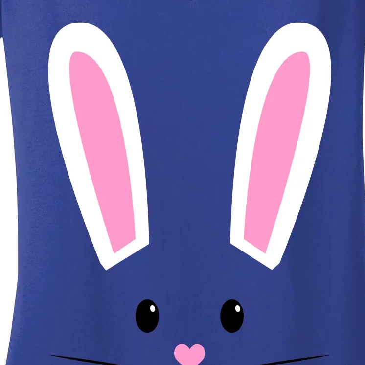 Easter Bunny Big Face Rabbit Women's V-Neck T-Shirt