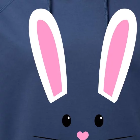 Easter Bunny Big Face Rabbit Performance Fleece Hoodie