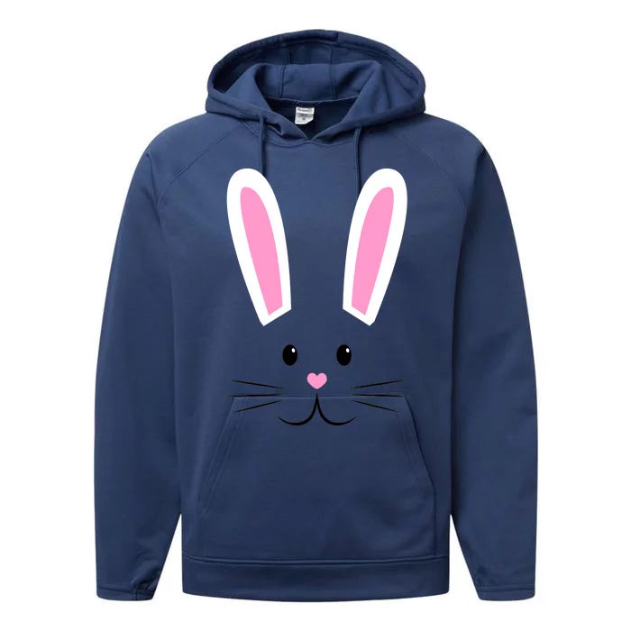 Easter Bunny Big Face Rabbit Performance Fleece Hoodie