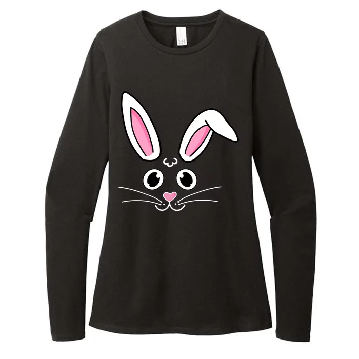 Easter Bunny Face Womens CVC Long Sleeve Shirt