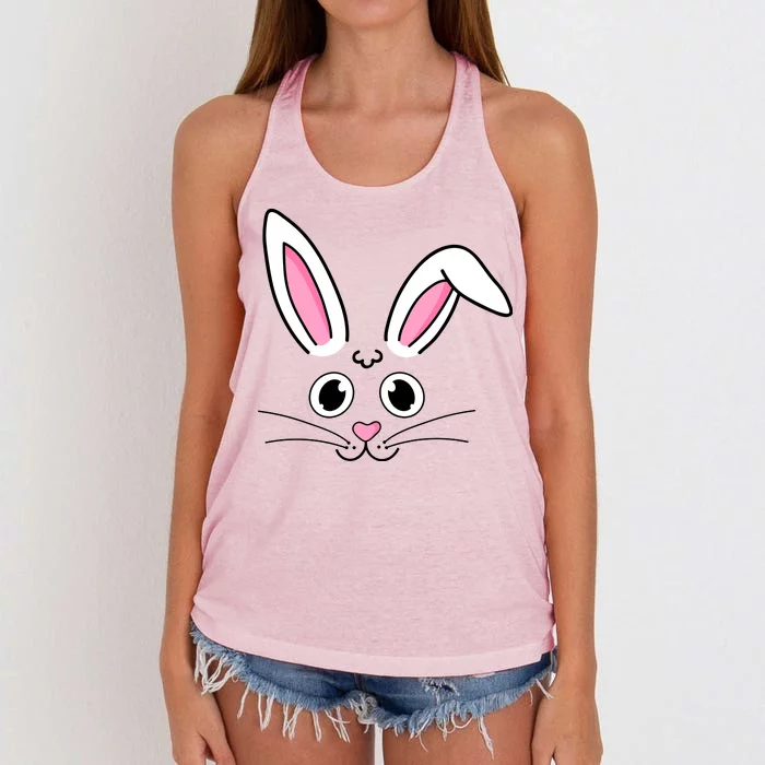 Easter Bunny Face Women's Knotted Racerback Tank