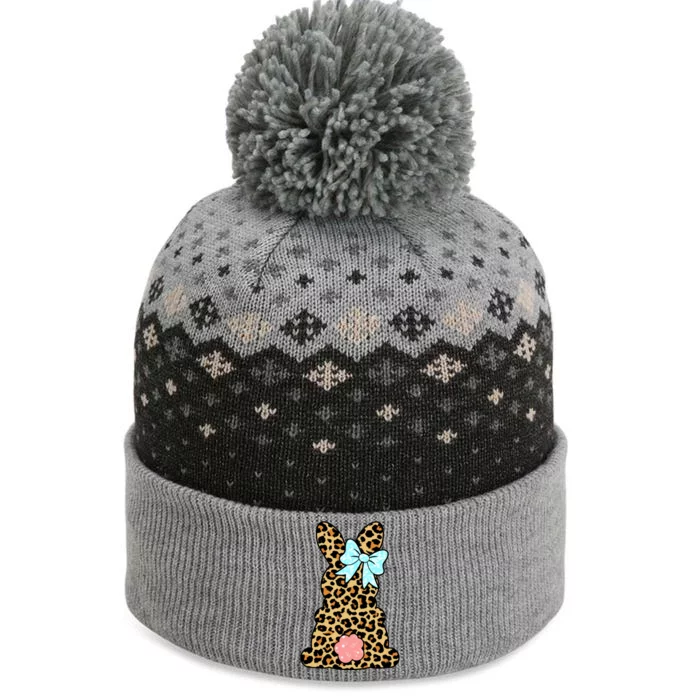 Easter Bunny Leopard Print The Baniff Cuffed Pom Beanie