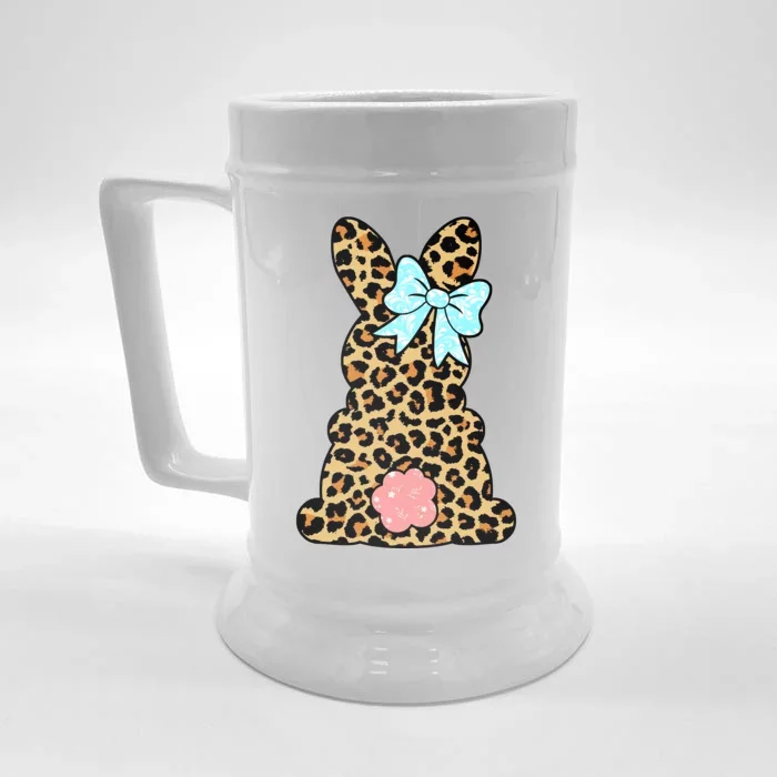 Easter Bunny Leopard Print Front & Back Beer Stein