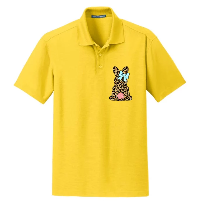 Easter Bunny Leopard Print Dry Zone Grid Performance Polo