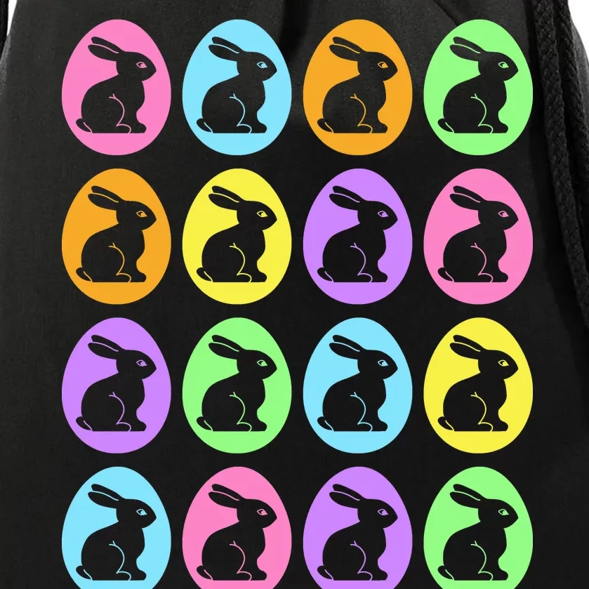 Easter Bunny Rabbit Eggs Drawstring Bag