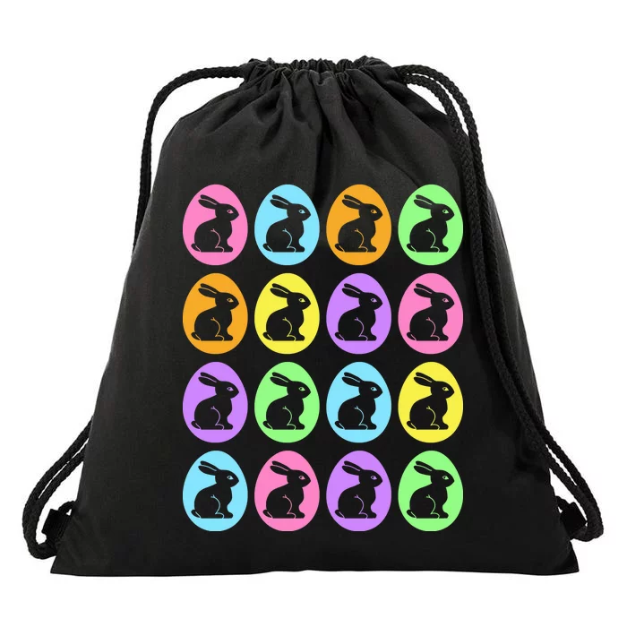 Easter Bunny Rabbit Eggs Drawstring Bag