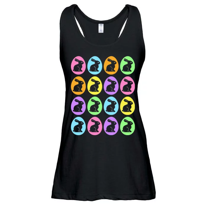 Easter Bunny Rabbit Eggs Ladies Essential Flowy Tank