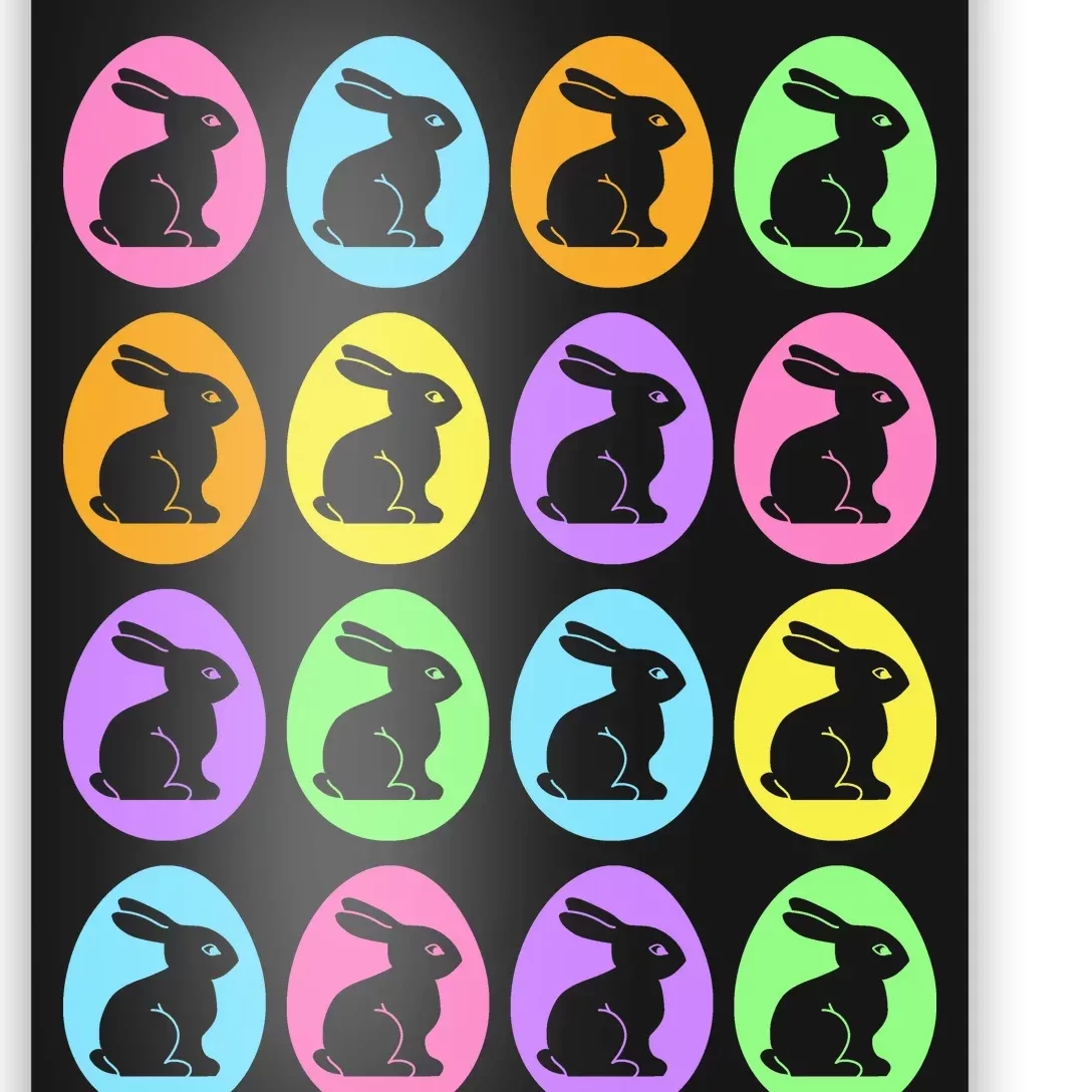 Easter Bunny Rabbit Eggs Poster