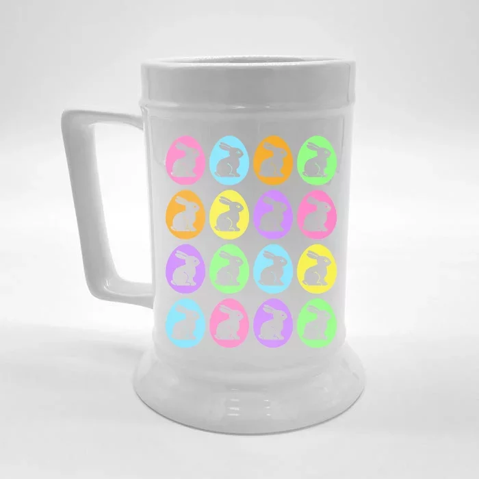 Easter Bunny Rabbit Eggs Front & Back Beer Stein