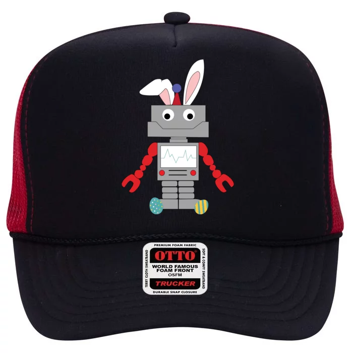 Easter Bunny Robot High Crown Mesh Trucker Hat