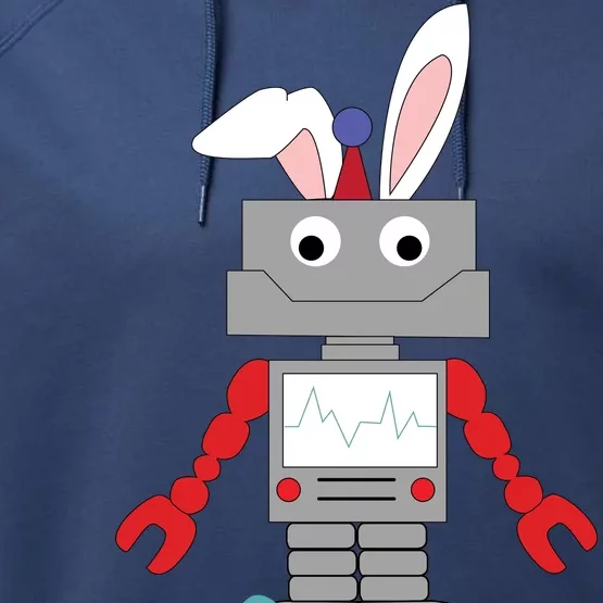 Easter Bunny Robot Performance Fleece Hoodie