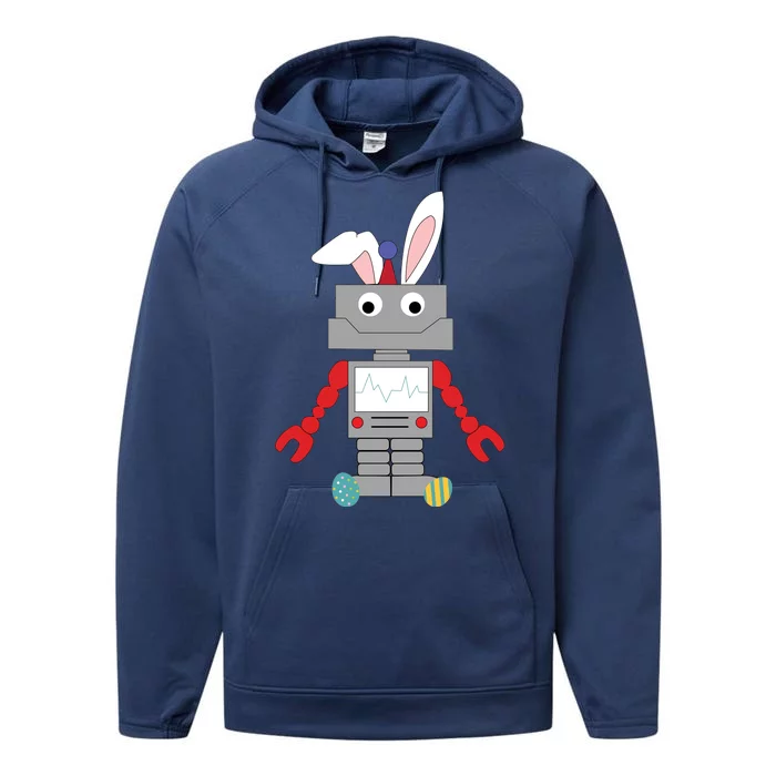 Easter Bunny Robot Performance Fleece Hoodie