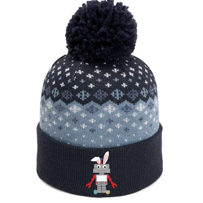 Easter Bunny Robot The Baniff Cuffed Pom Beanie