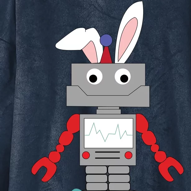 Easter Bunny Robot Hooded Wearable Blanket