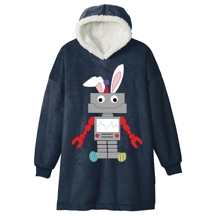 Easter Bunny Robot Hooded Wearable Blanket