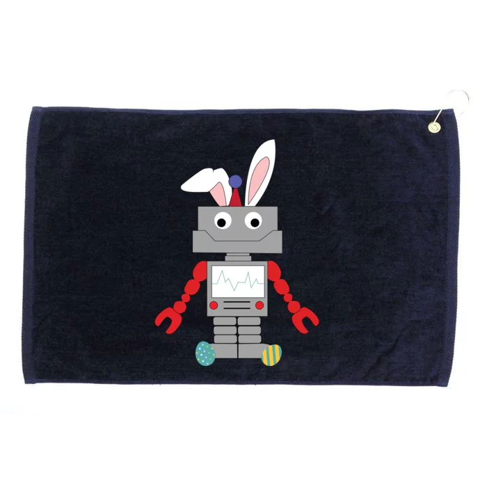 Easter Bunny Robot Grommeted Golf Towel