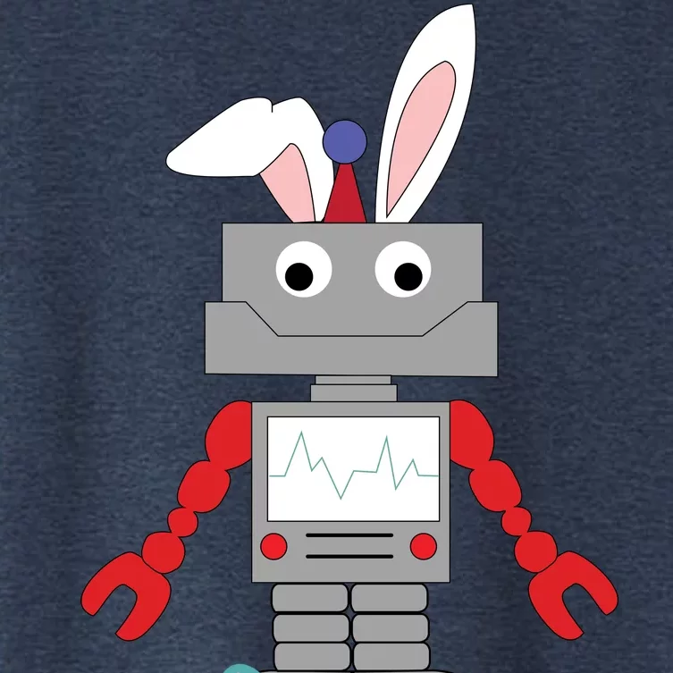 Easter Bunny Robot Women's Crop Top Tee