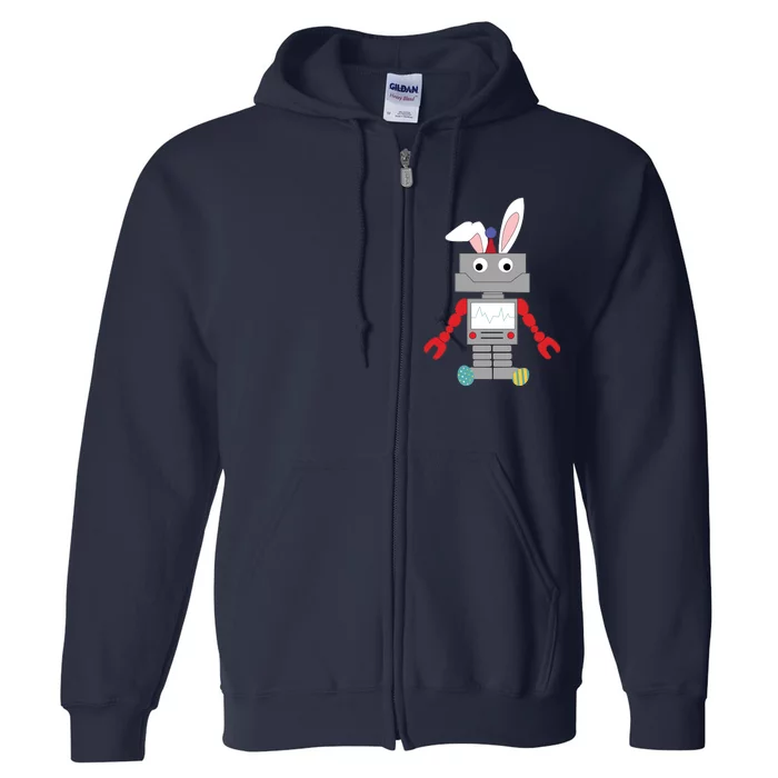 Easter Bunny Robot Full Zip Hoodie