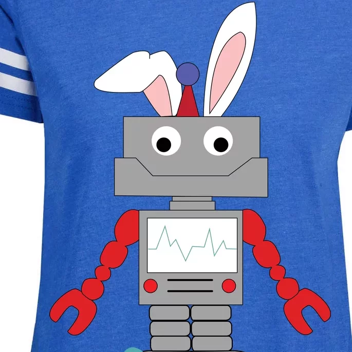 Easter Bunny Robot Enza Ladies Jersey Football T-Shirt