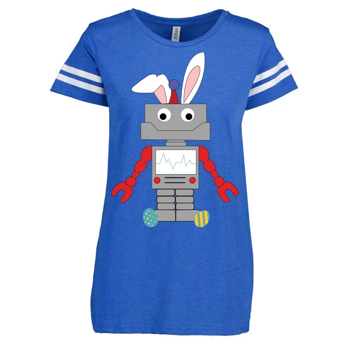 Easter Bunny Robot Enza Ladies Jersey Football T-Shirt