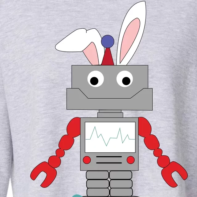 Easter Bunny Robot Cropped Pullover Crew