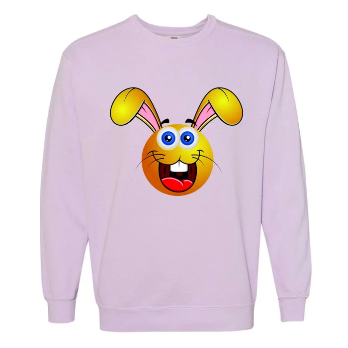 Easter Bunny Simley Emoji Garment-Dyed Sweatshirt