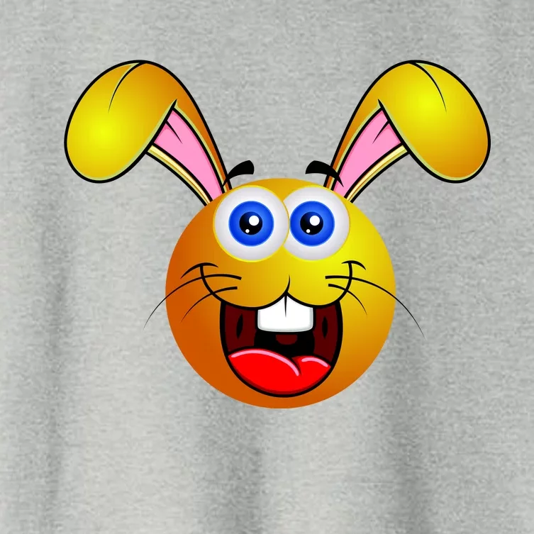 Easter Bunny Simley Emoji Women's Crop Top Tee