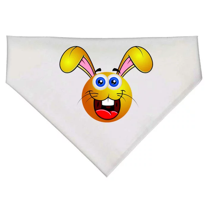 Easter Bunny Simley Emoji USA-Made Doggie Bandana