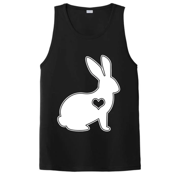 Easter Bunny Simple Love Heart Performance Tank