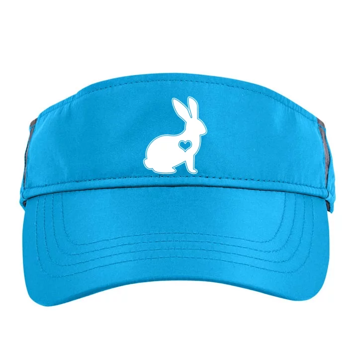 Easter Bunny Simple Love Heart Adult Drive Performance Visor