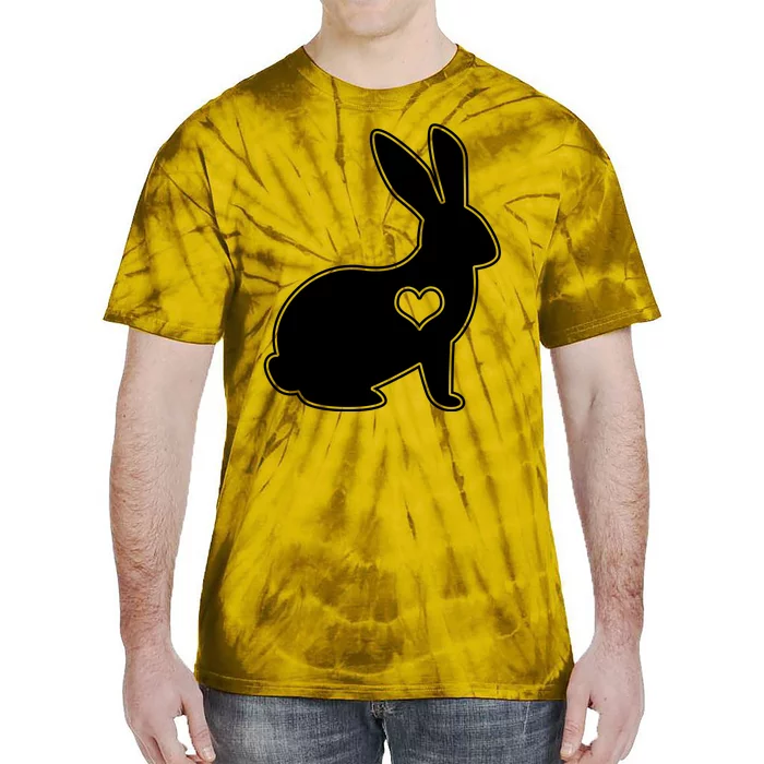 Easter Bunny Simple Love Heart Tie-Dye T-Shirt