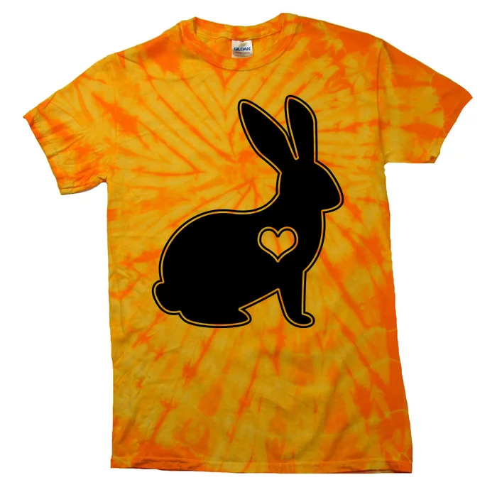 Easter Bunny Simple Love Heart Tie-Dye T-Shirt