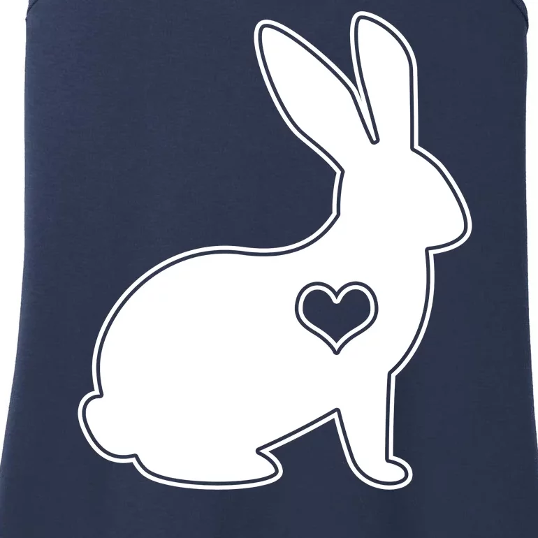 Easter Bunny Simple Love Heart Ladies Essential Tank