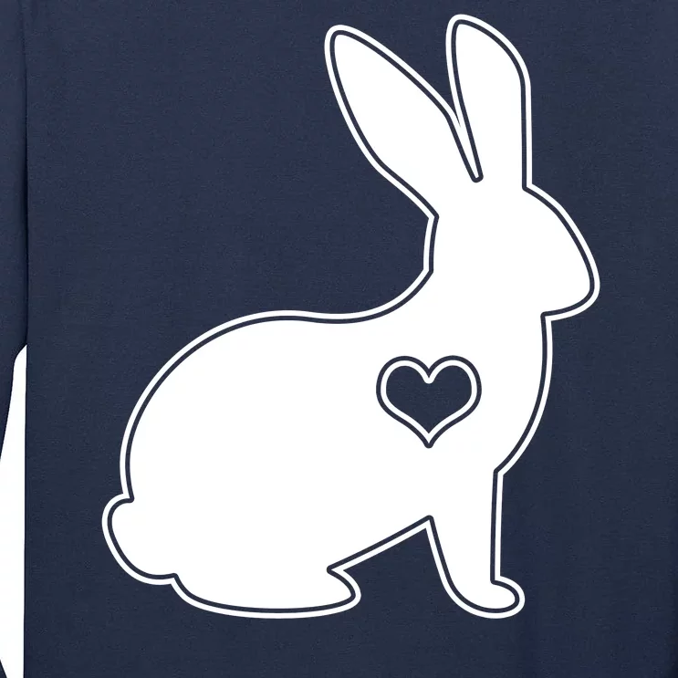 Easter Bunny Simple Love Heart Tall Long Sleeve T-Shirt