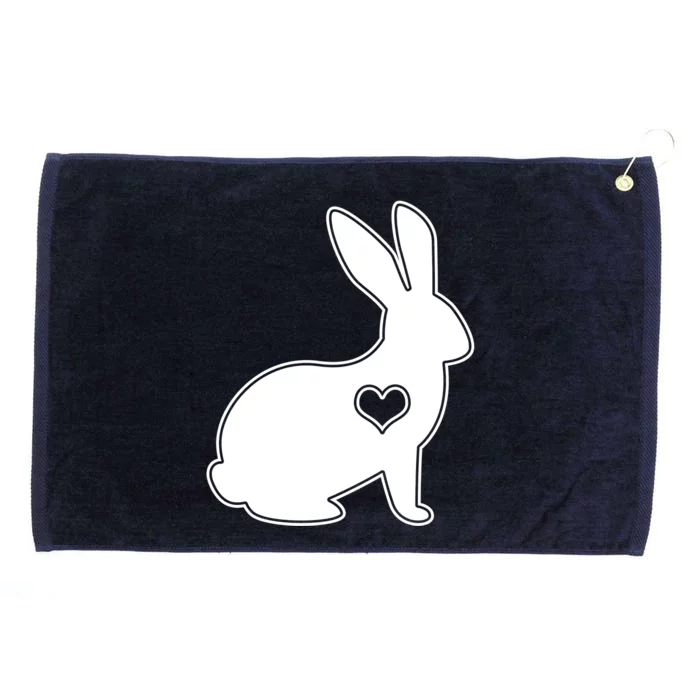 Easter Bunny Simple Love Heart Grommeted Golf Towel