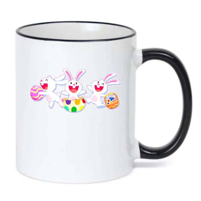 Easter Egg Bunnies Black Color Changing Mug