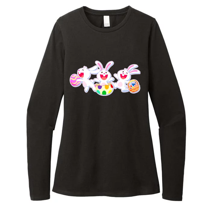 Easter Egg Bunnies Womens CVC Long Sleeve Shirt