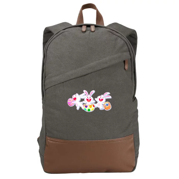 Easter Egg Bunnies Cotton Canvas Backpack