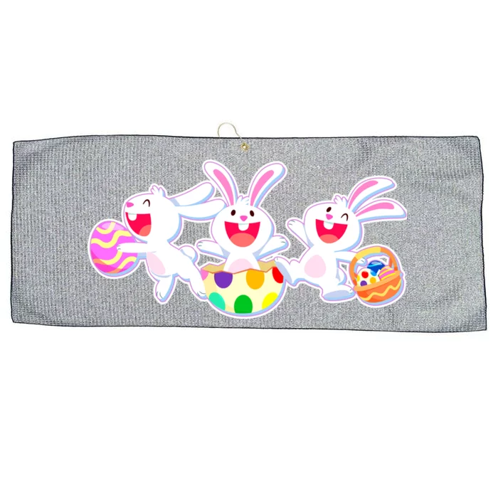 Easter Egg Bunnies Large Microfiber Waffle Golf Towel