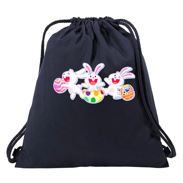 Easter Egg Bunnies Drawstring Bag