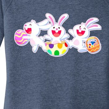 Easter Egg Bunnies Women’s Perfect Tri Tunic Long Sleeve Shirt