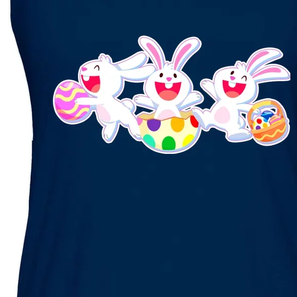 Easter Egg Bunnies Ladies Essential Flowy Tank