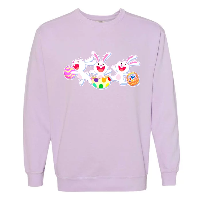 Easter Egg Bunnies Garment-Dyed Sweatshirt